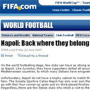 Anche la FIFA celebra il Napoli